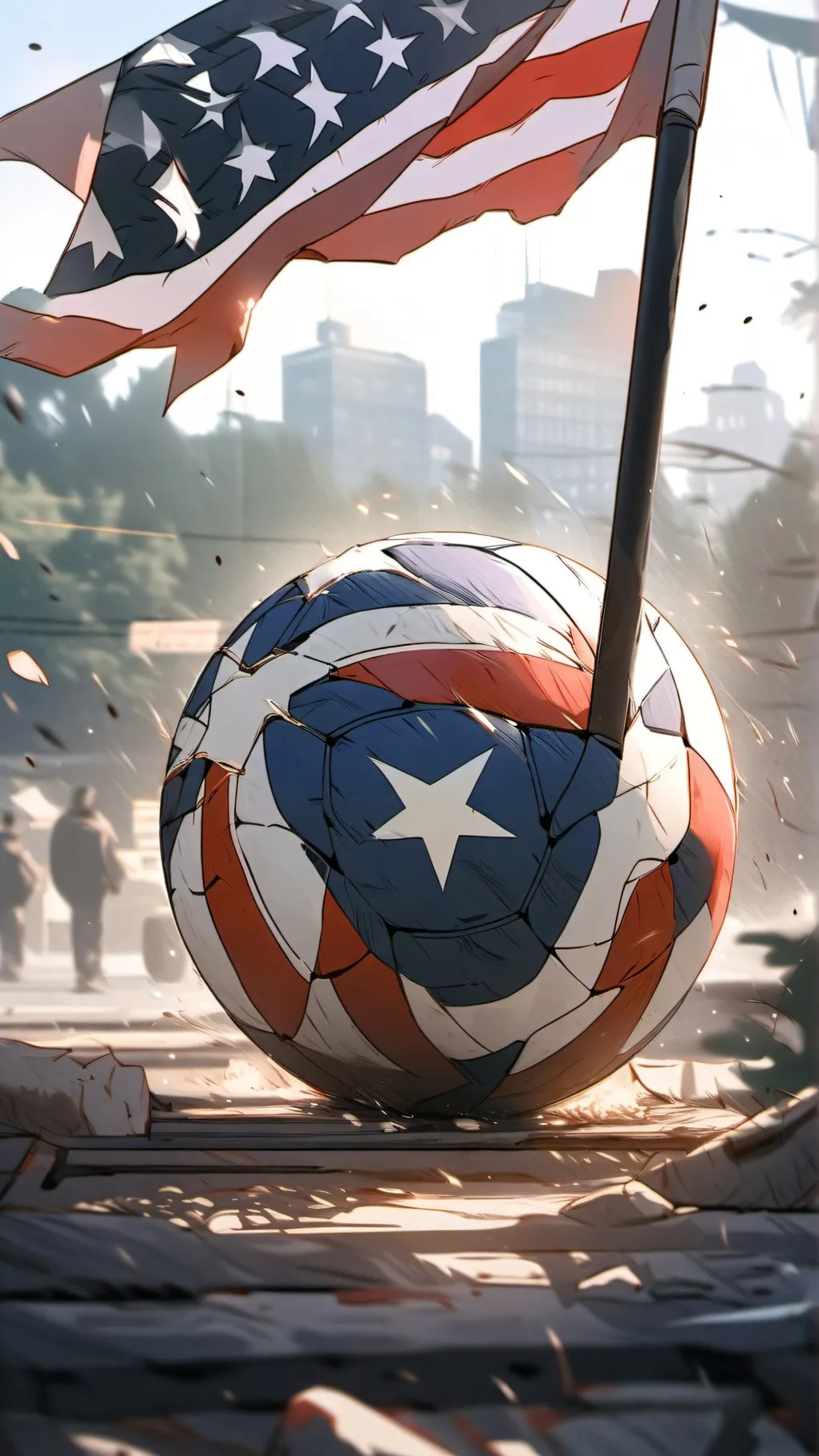 ai character: countryballs background