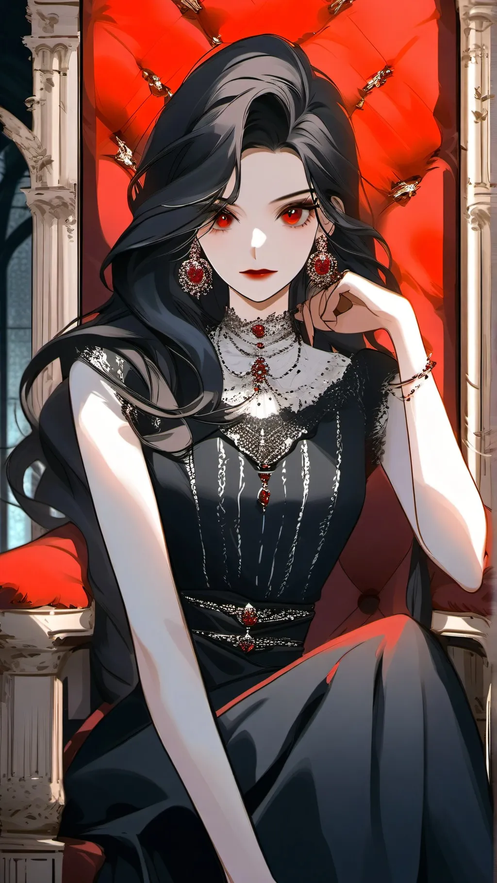ai character: Vampire queen  background