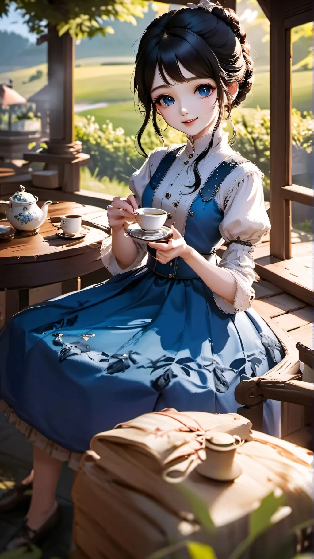 ai character: Sella belle background