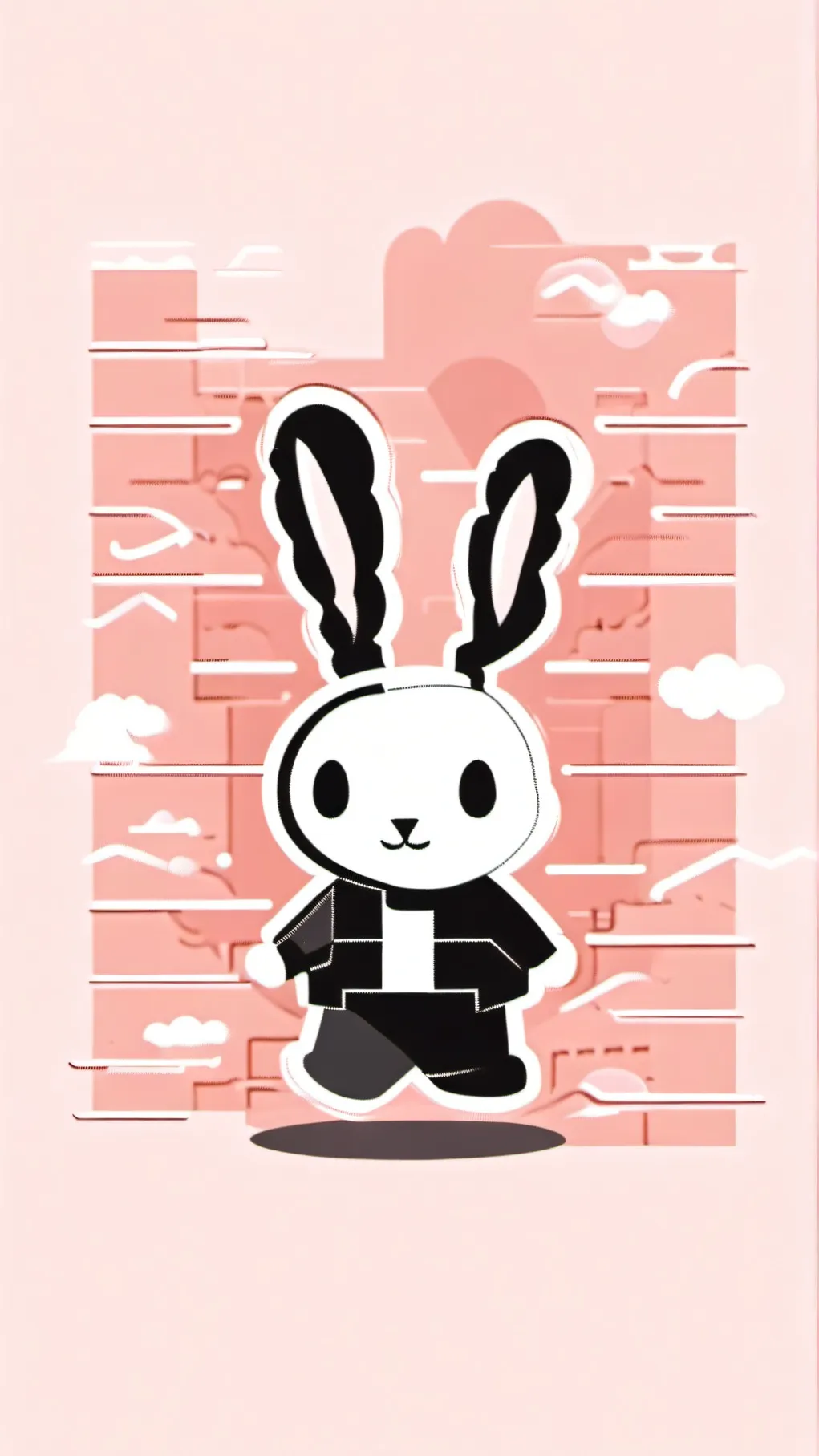 ai character: Cute little bunny background