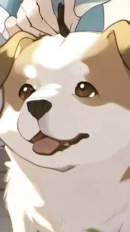 ai character: Cute dog background