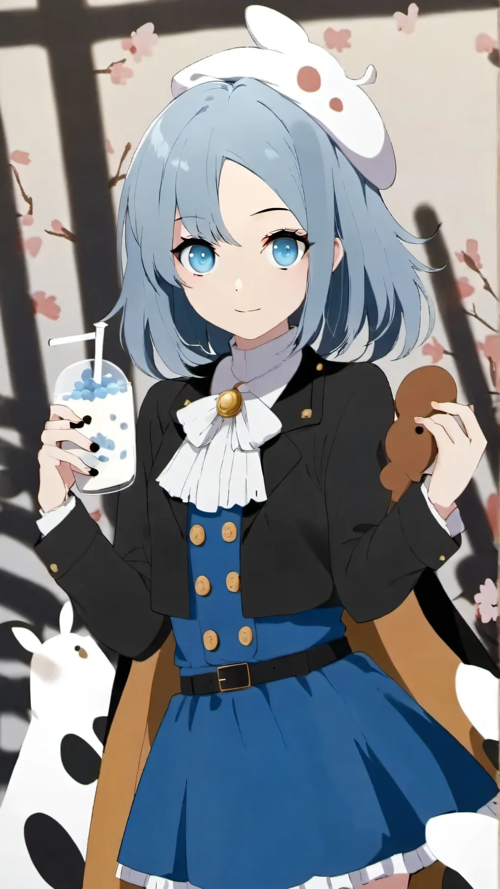 ai character: Shadow milk cookie background