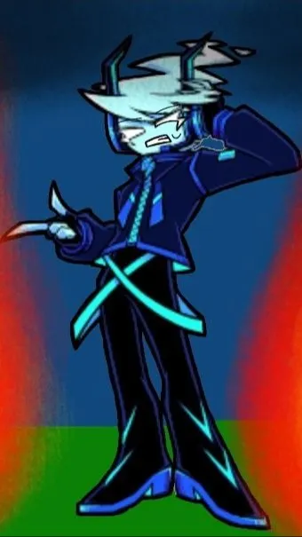 ai character: Lectro FNF background