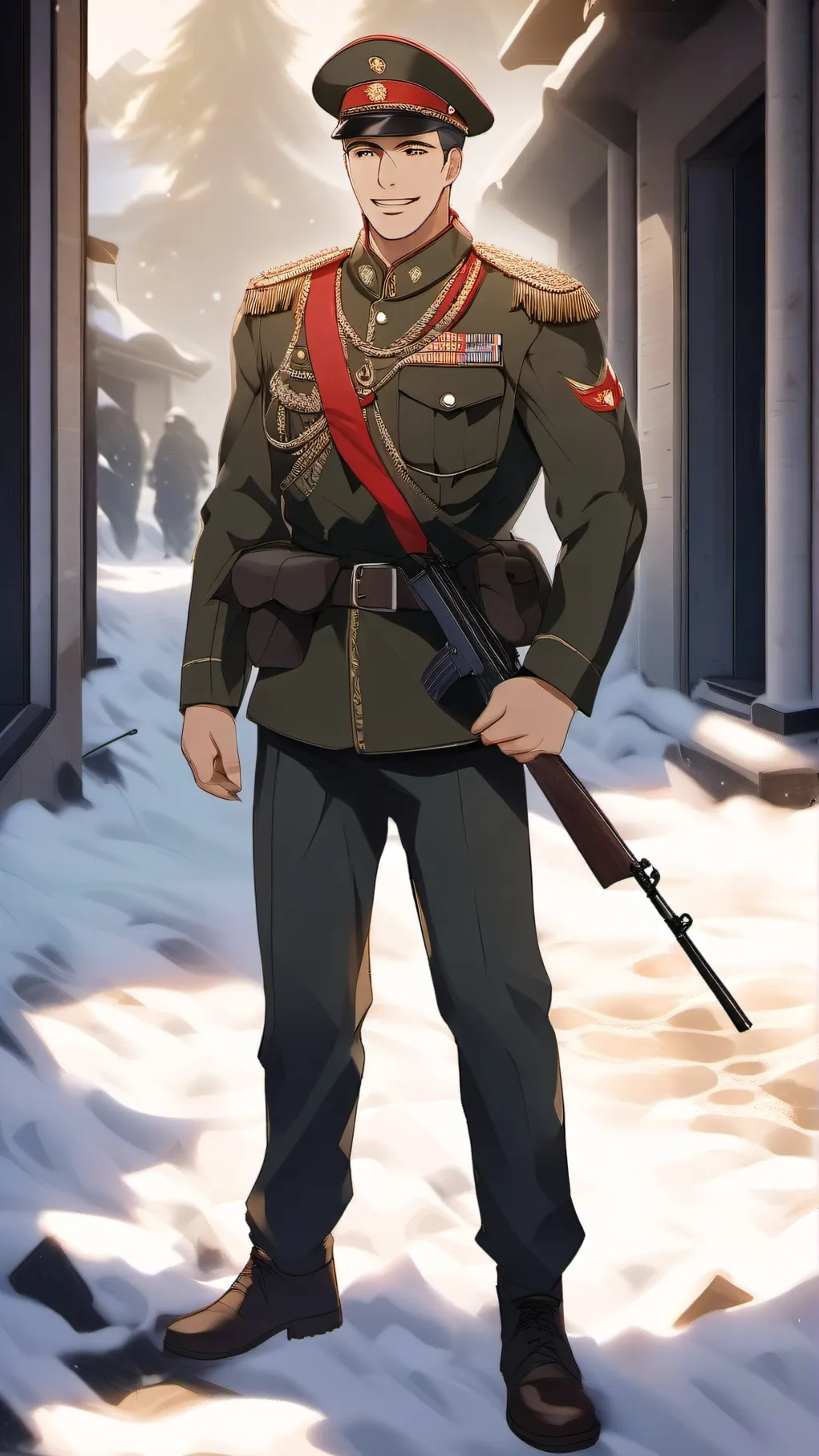 ai character: Balkan boy background