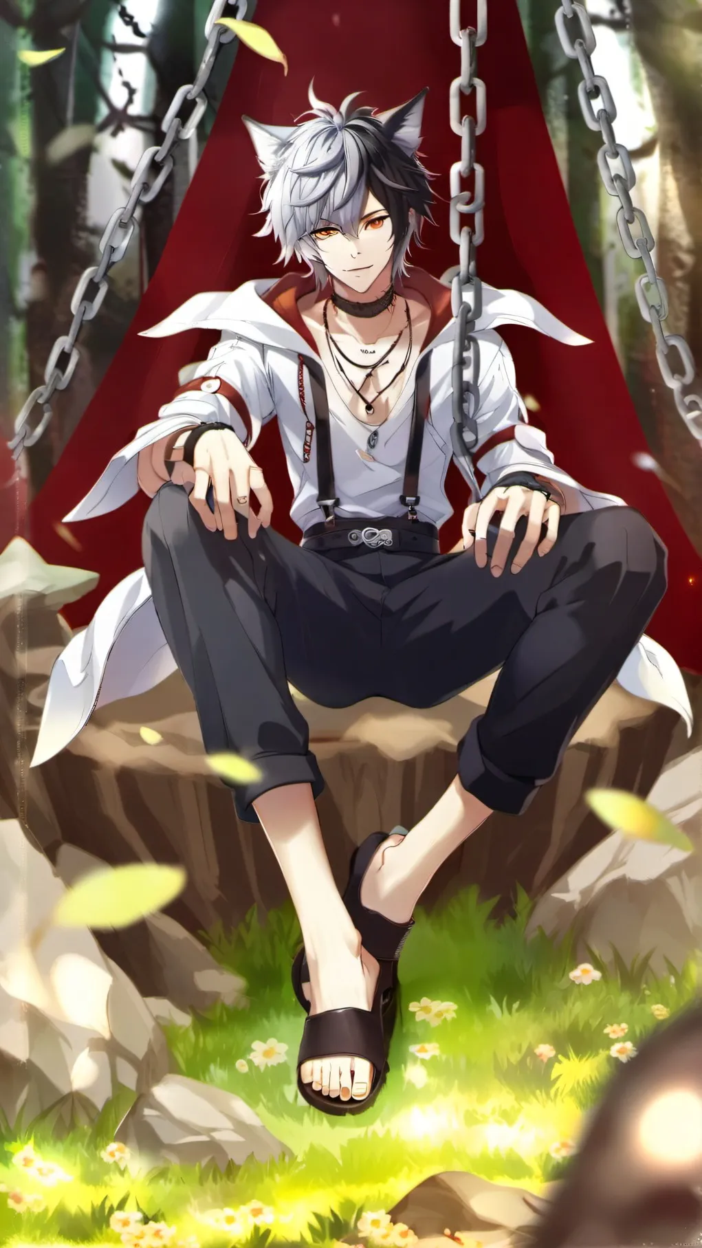 ai character: Wolf boy (Ethan) background