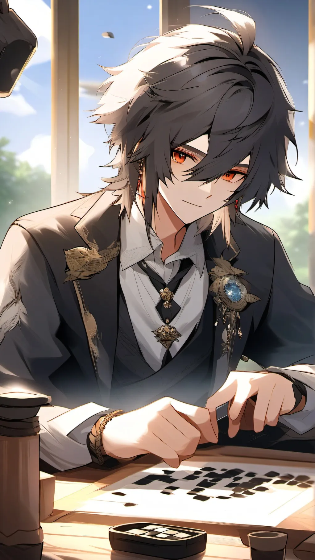 ai character: zacxk background