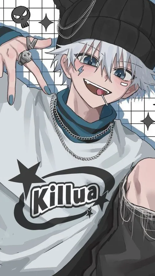 ai character: Killua!!!<333 background