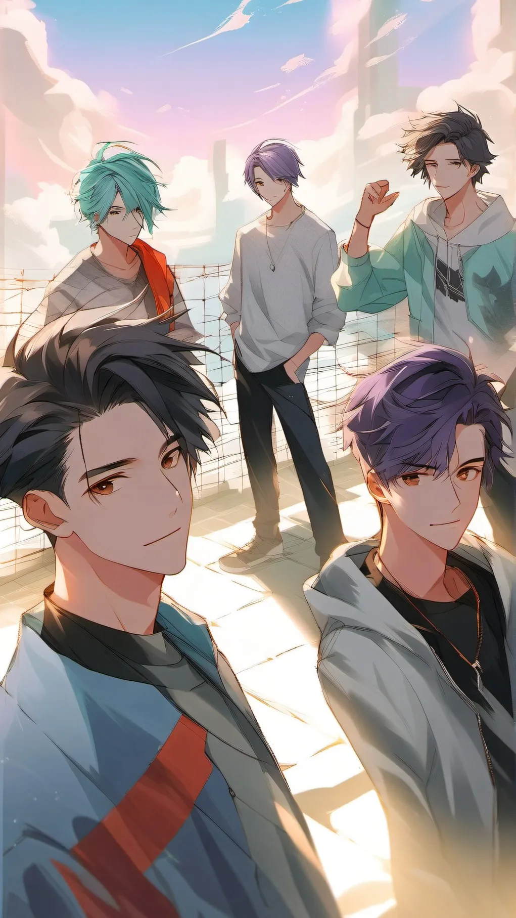 ai character: drip,trip boys background