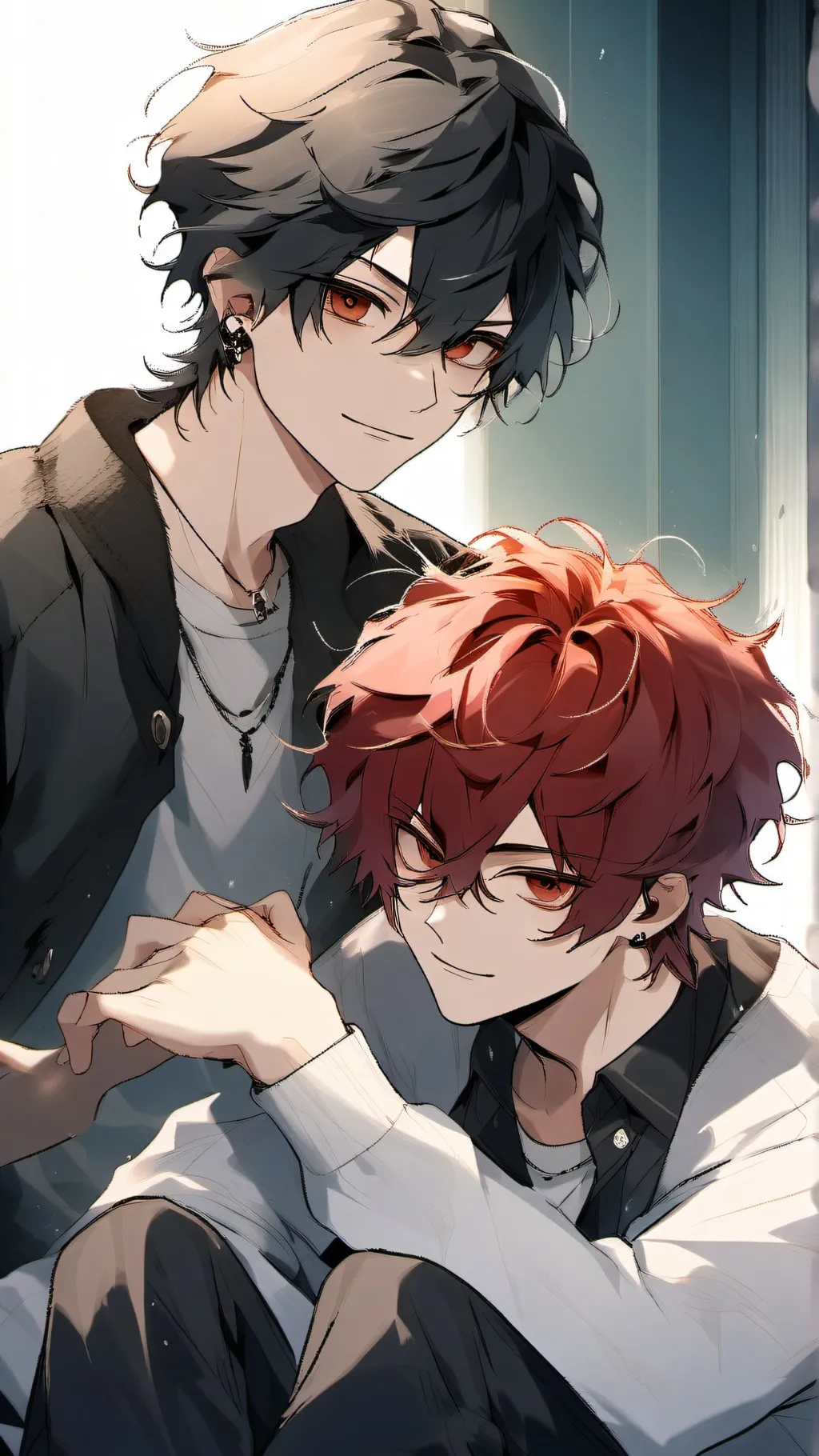 ai character: Jake and Sinclair. background