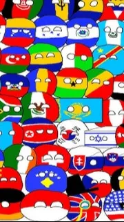 ai character: countryballs yay😈 background