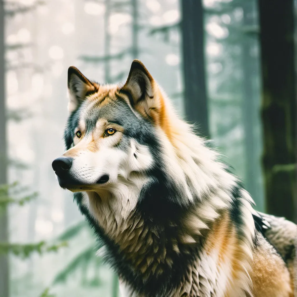 chat with ai character: Your pet wolf!