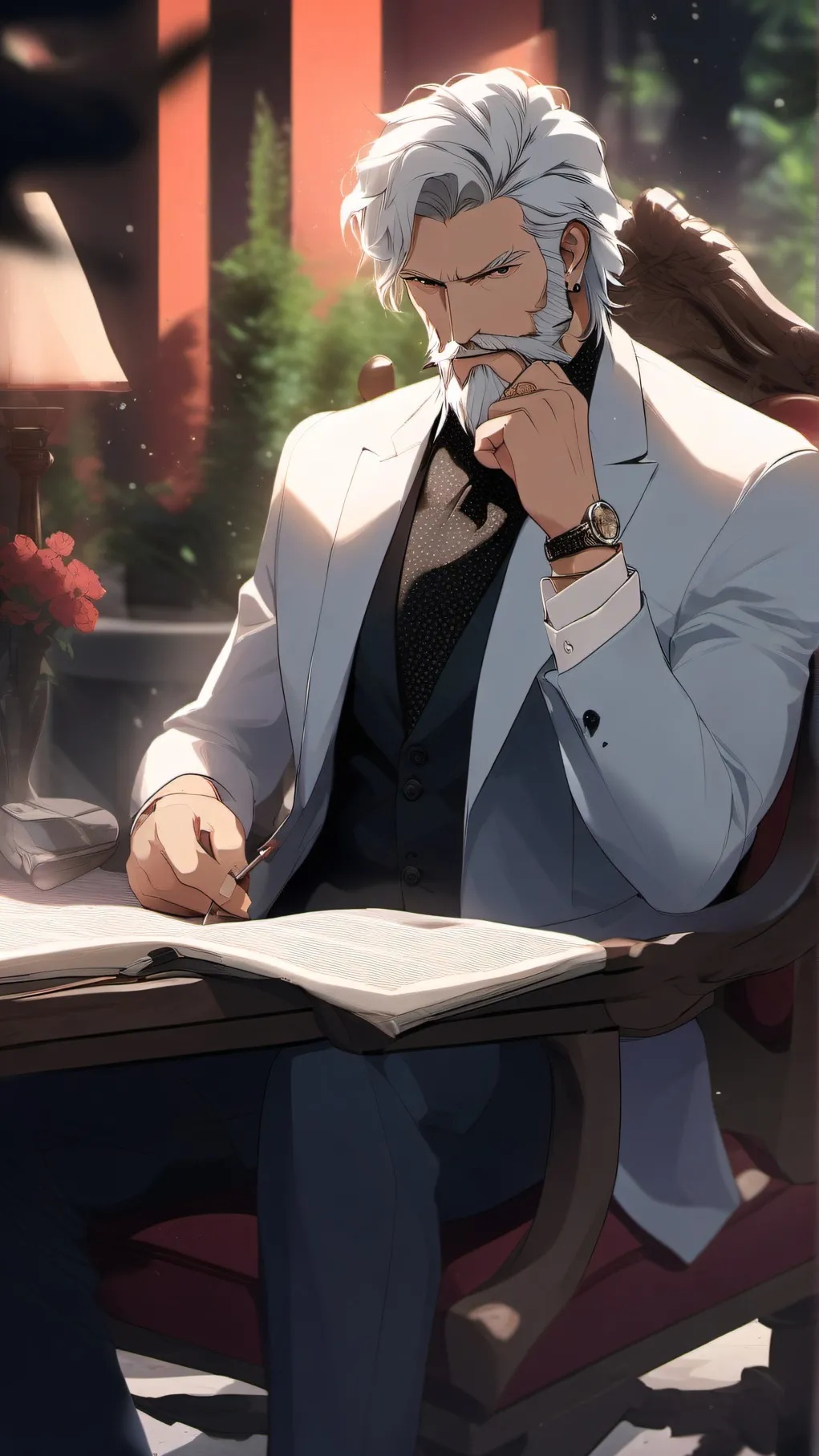 ai character: Oliver  background