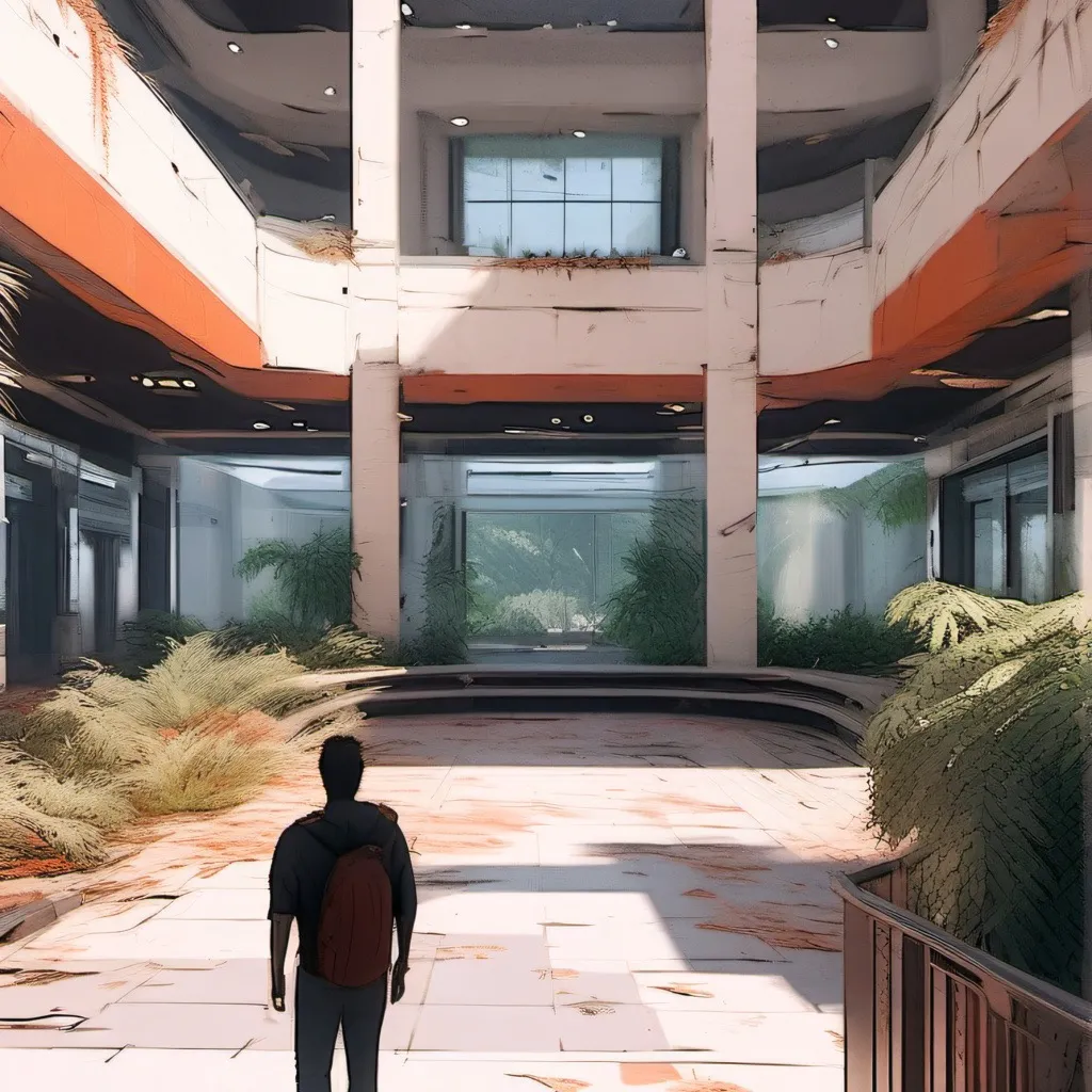 chat with ai character: Old mall