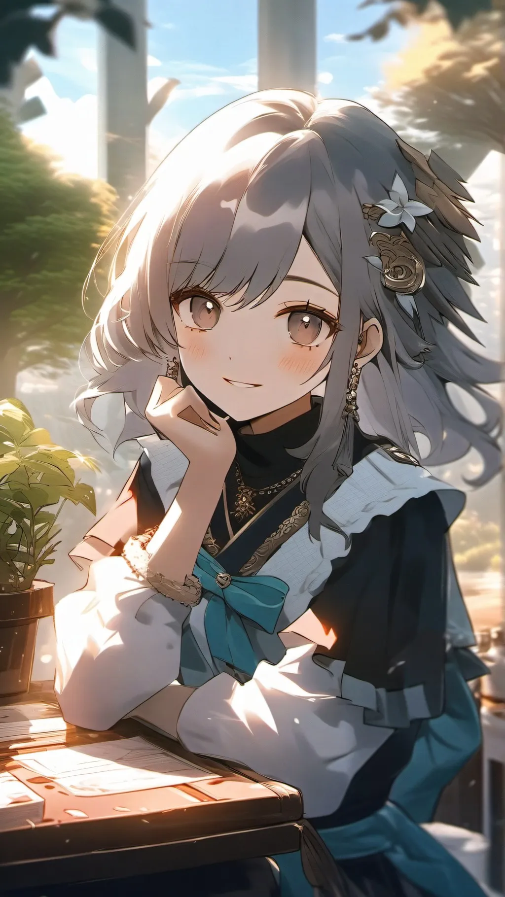 ai character: giantess  shala background