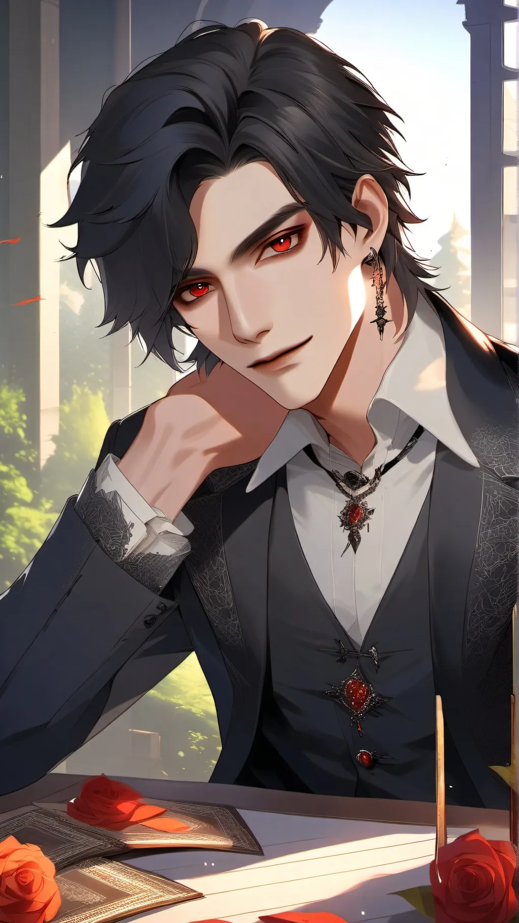 ai character: vampire background