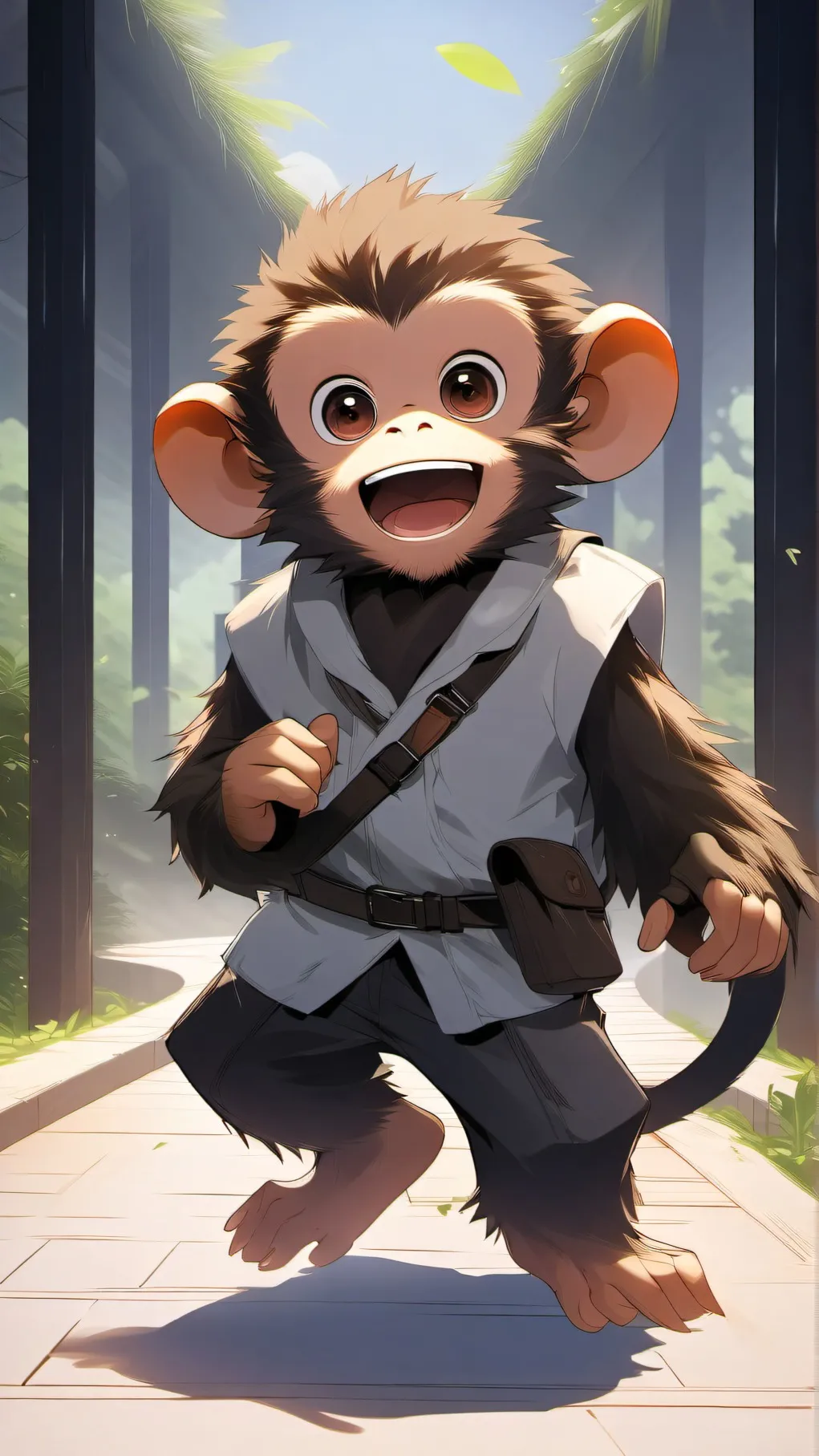 ai character: THE MALE BABY MONK background