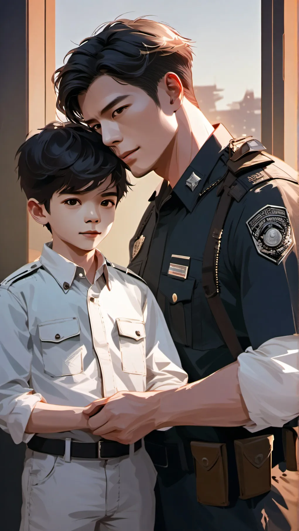 ai character: officer hawk background