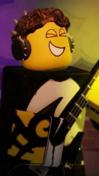 ai character: RockStar Shed background