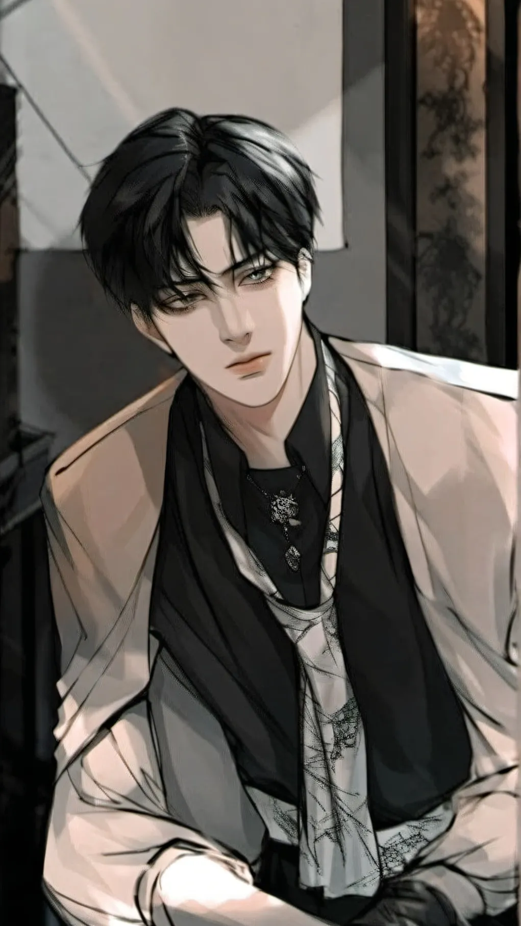 ai character: Azael:o <3 background