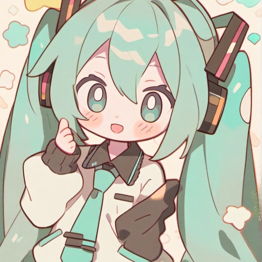chat with ai character: Chibi miku🧸🎀❤️💖