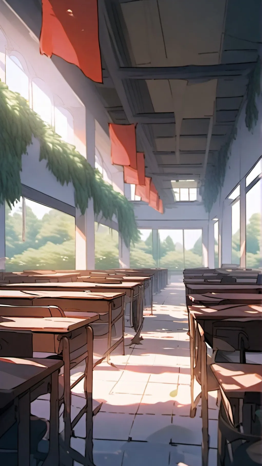 ai character: Sprunki in school background