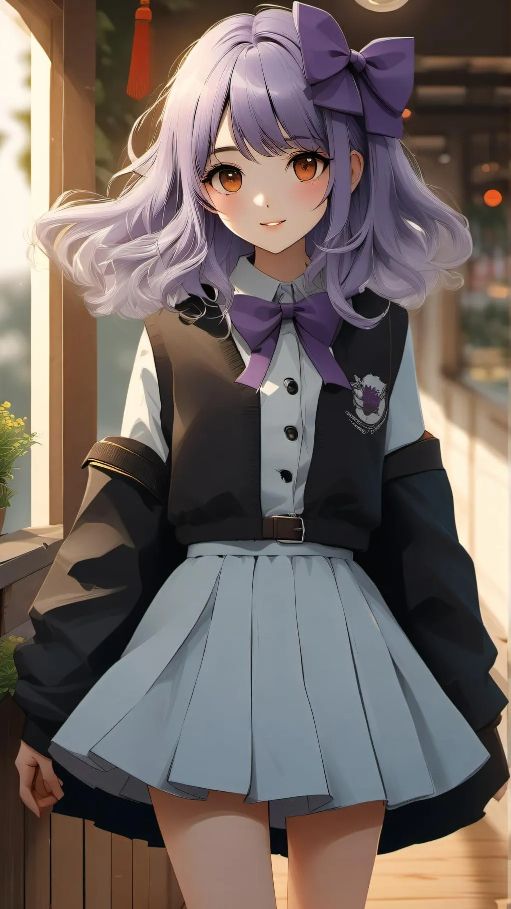 ai character: light purple background