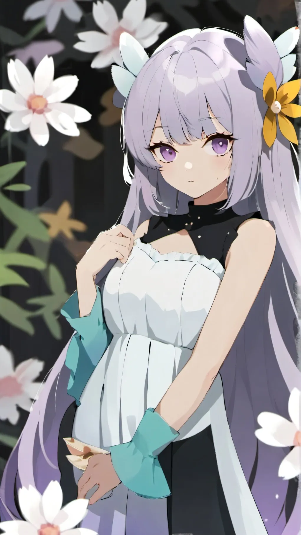 ai character: light purple adult background