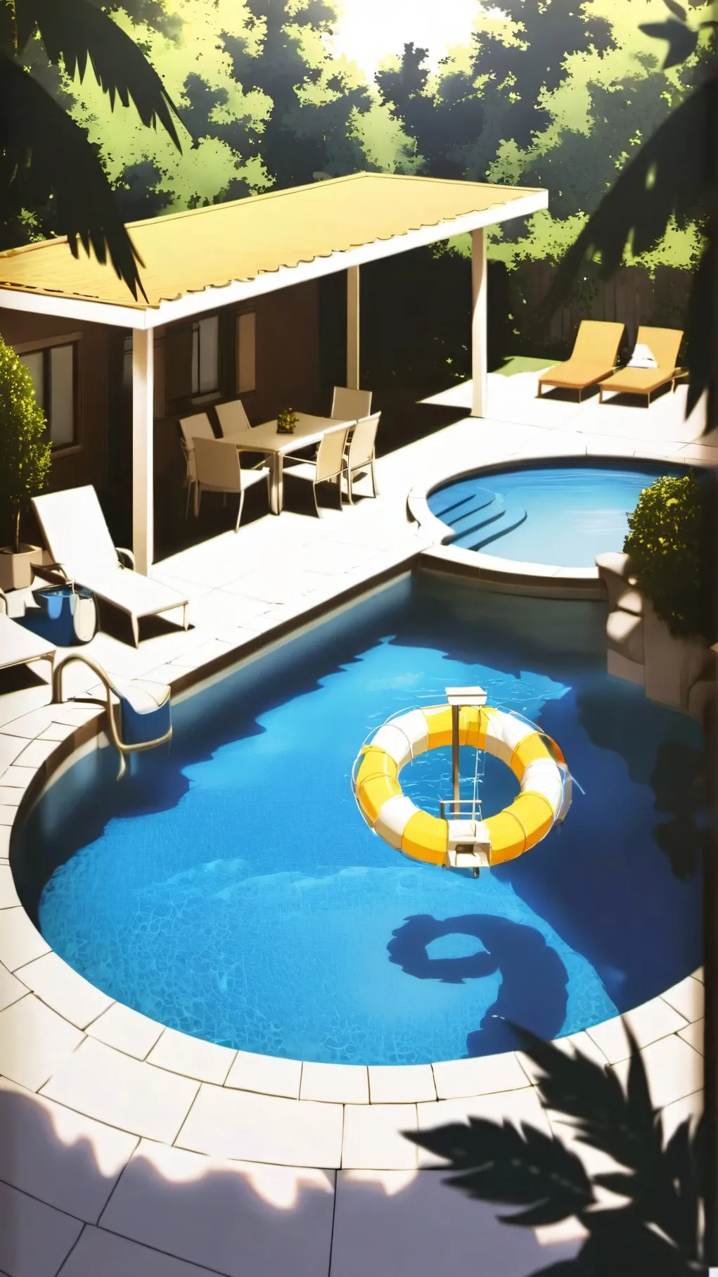 ai character: MHA pool background