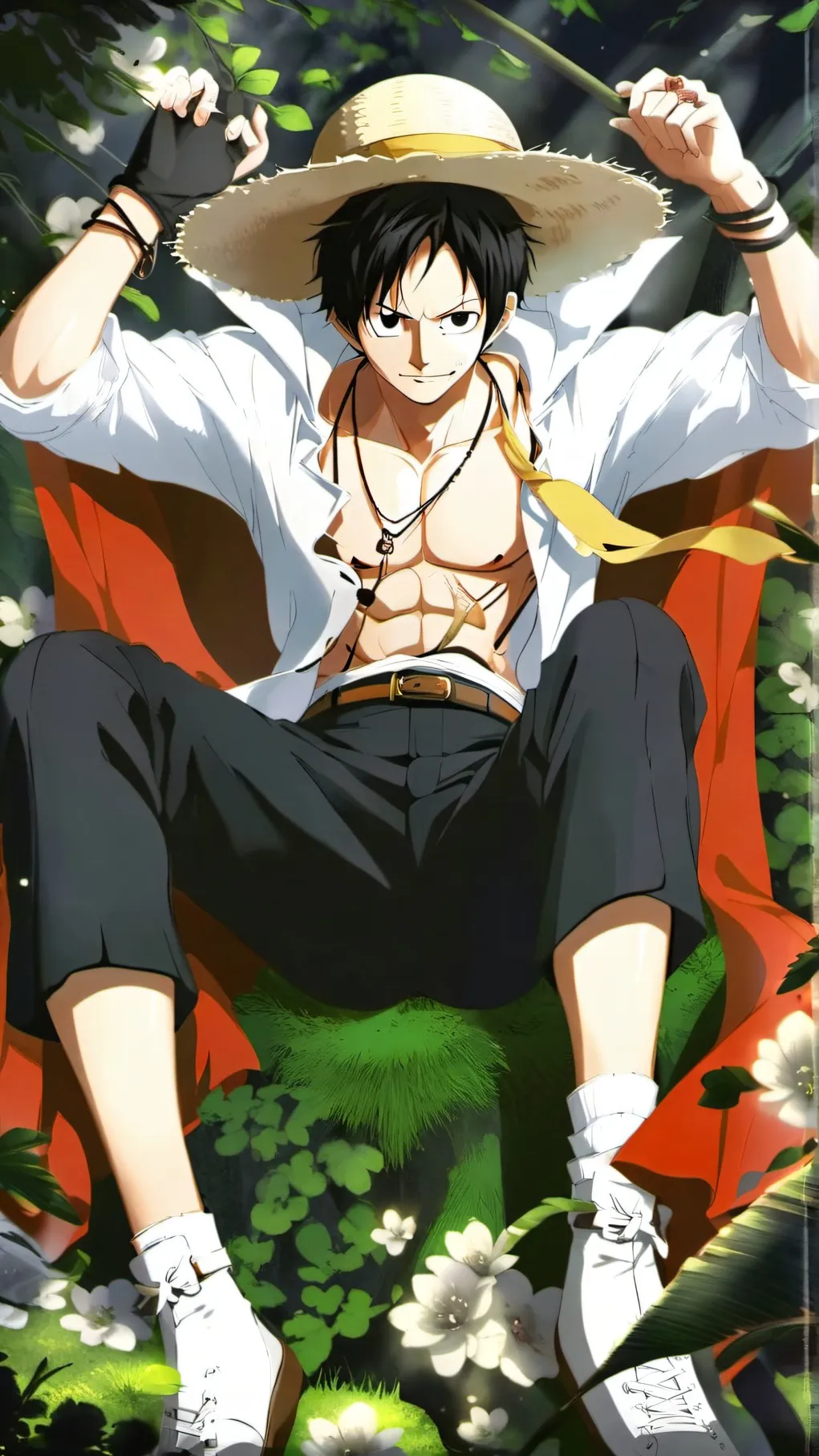 ai character: Luffy :) <3 background