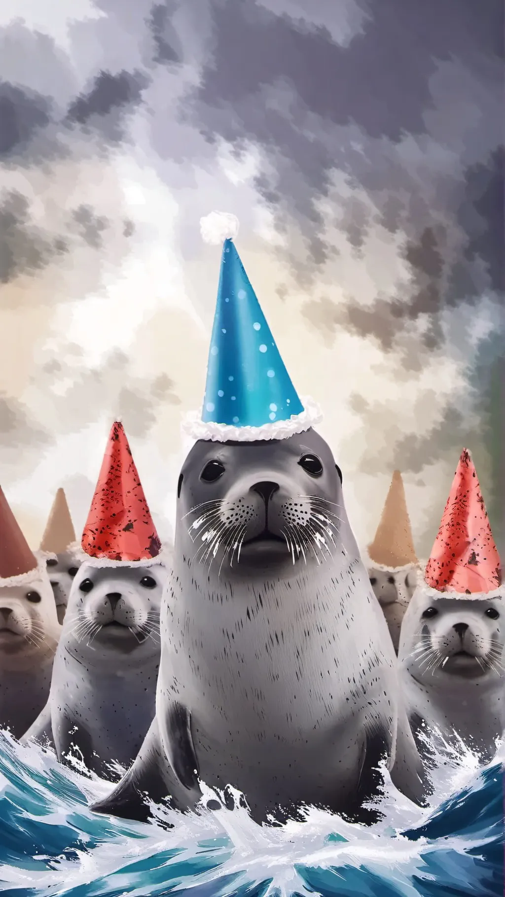 ai character: seal arm background