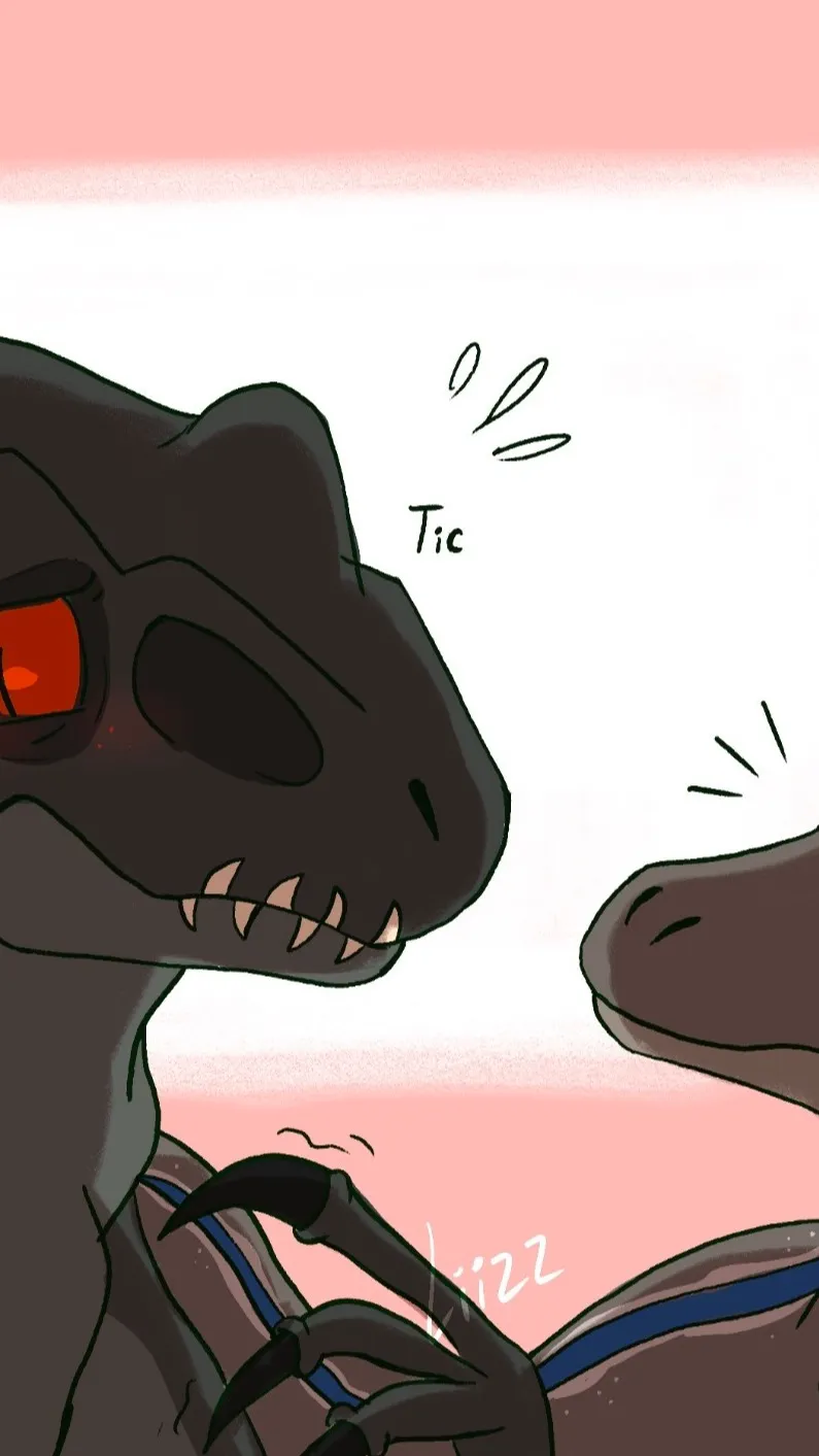 ai character: Indoraptor X Blue background