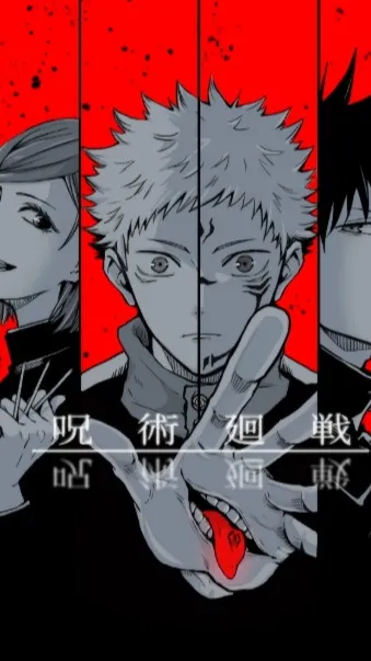 ai character: JJk X KNY ROADTRIP background