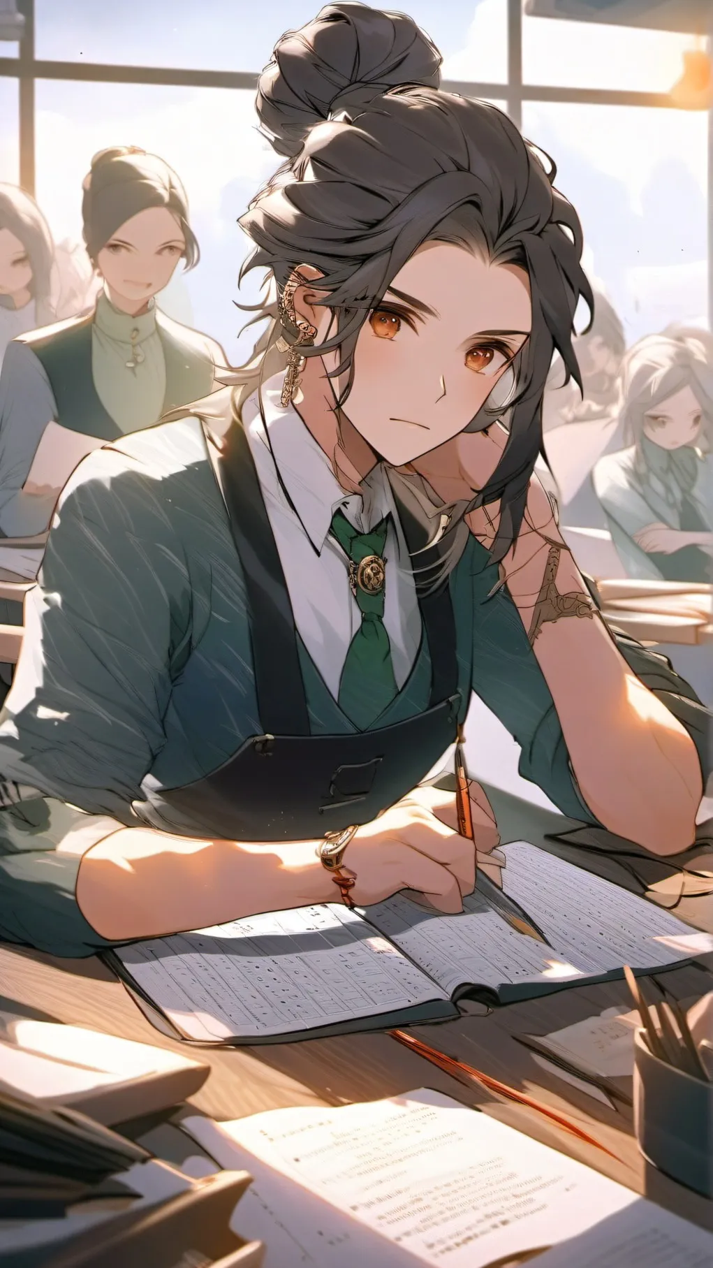 ai character: MISS BALE background