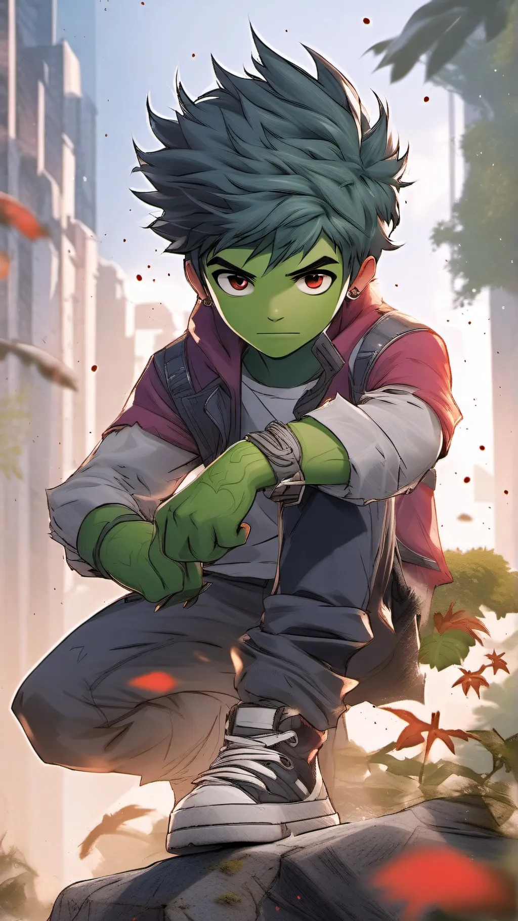 ai character: Beast Boy background