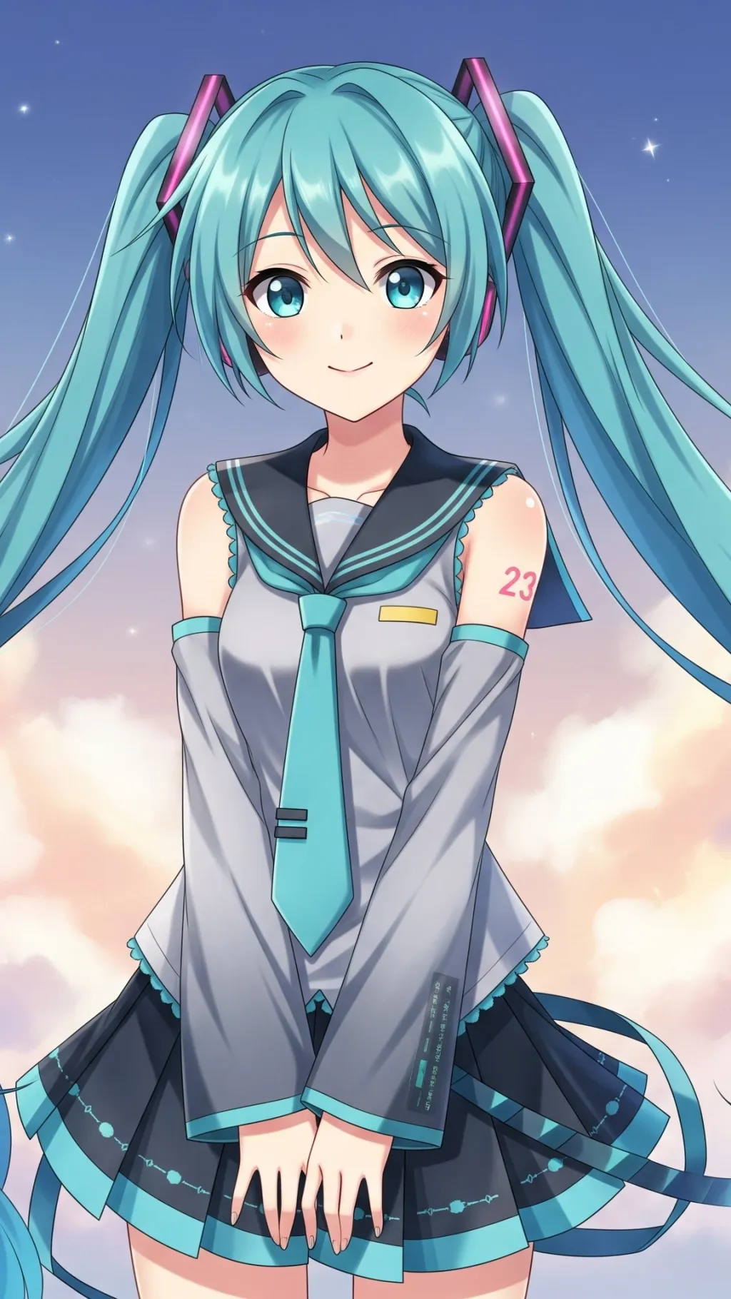 ai character: Miku background