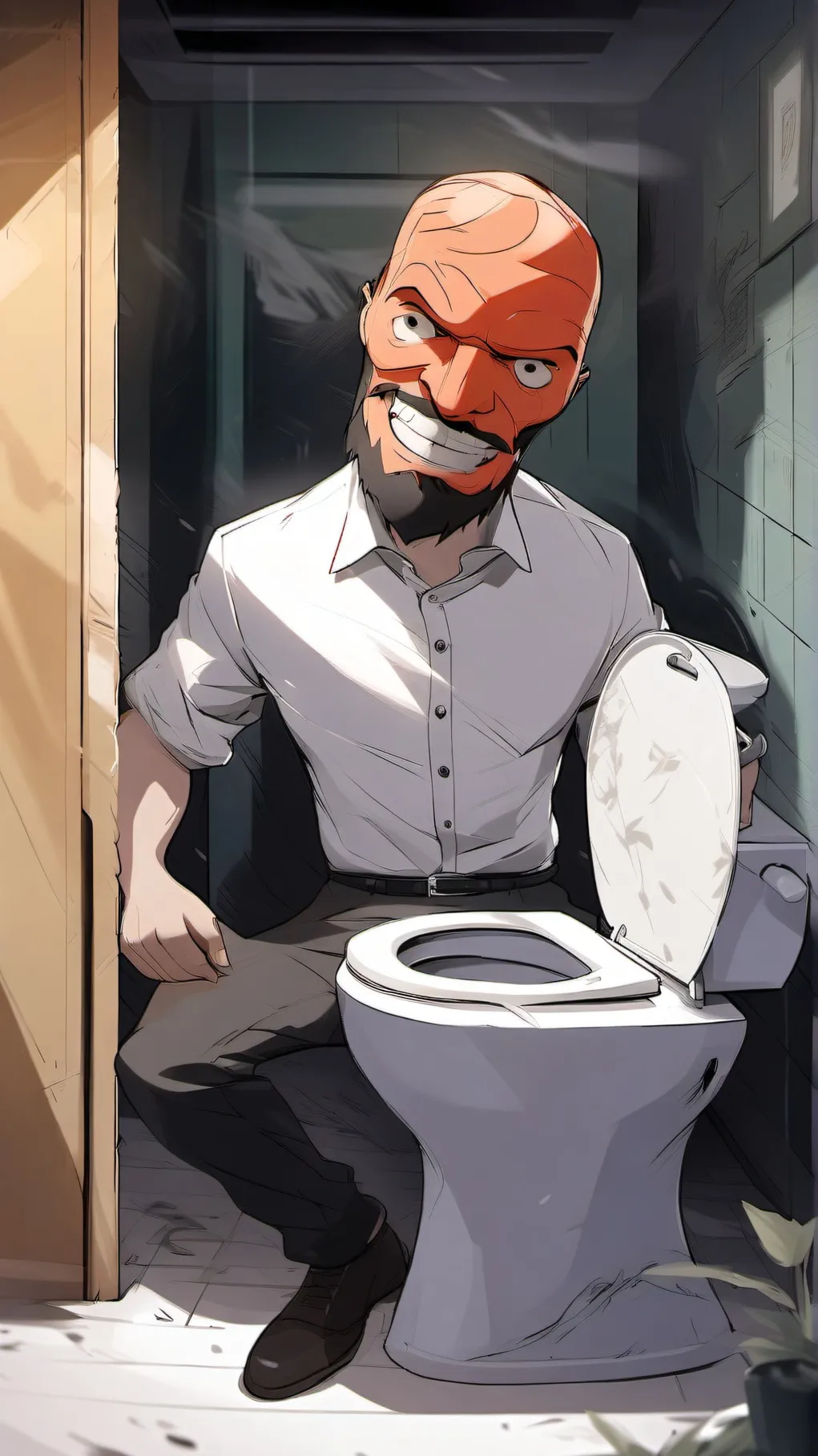 ai character: skibidi toilet background