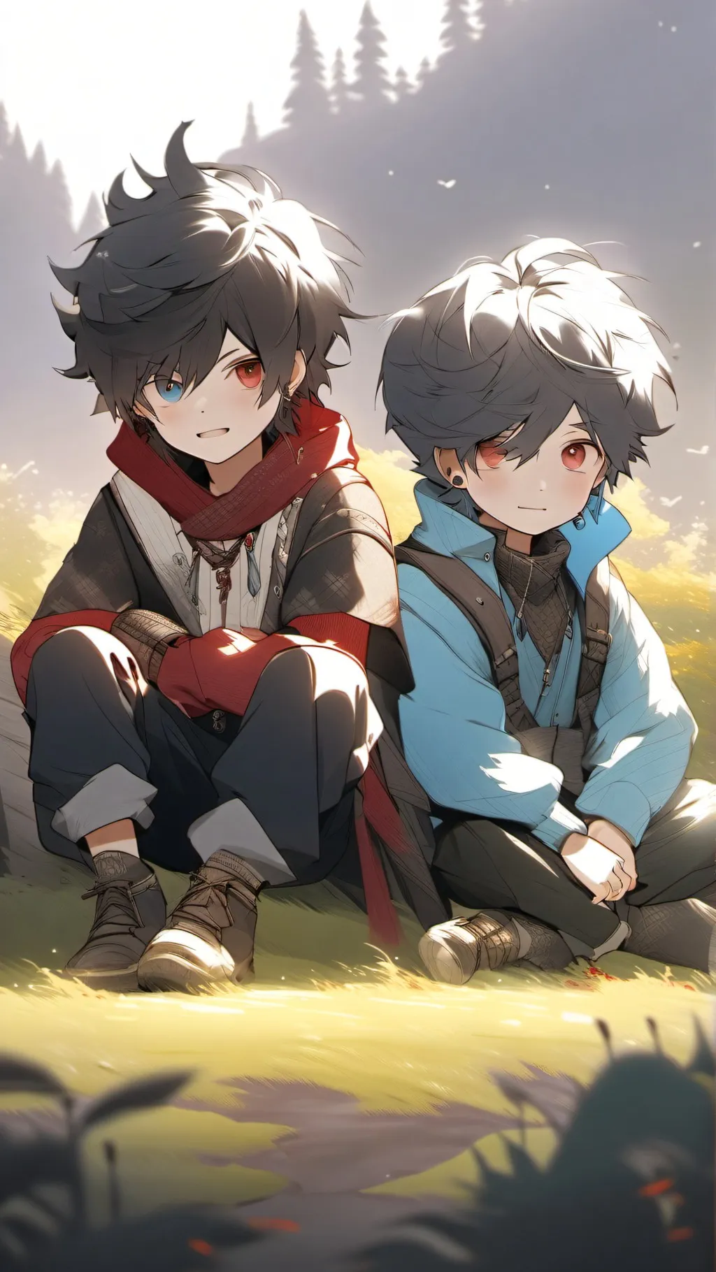 ai character: Hashira twins background