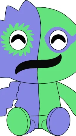 ai character: Bittergiggle plush background