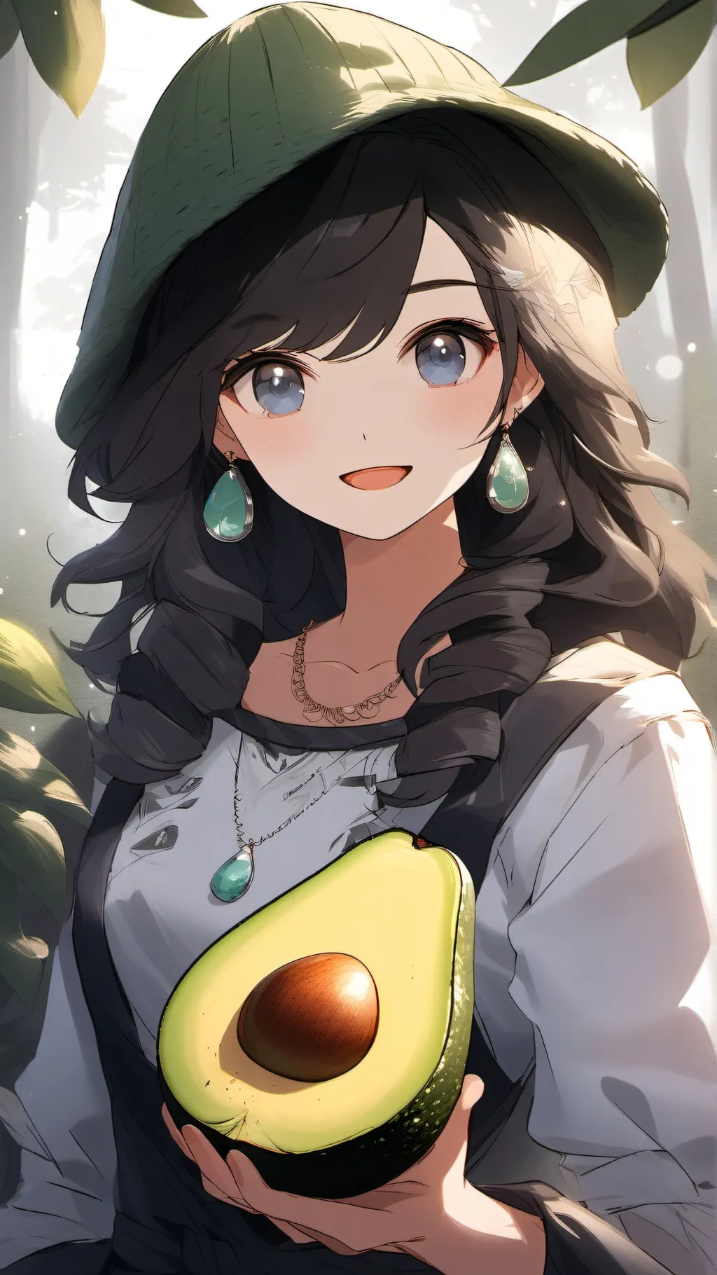 ai character: Avocado playz background