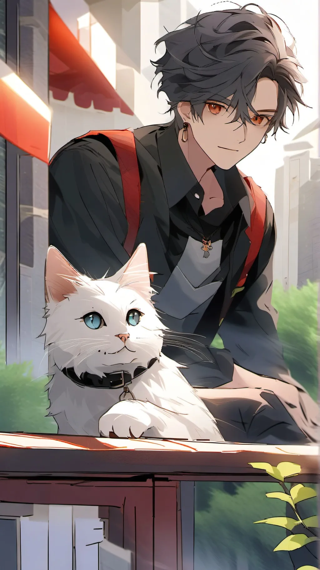 ai character: copy cat background