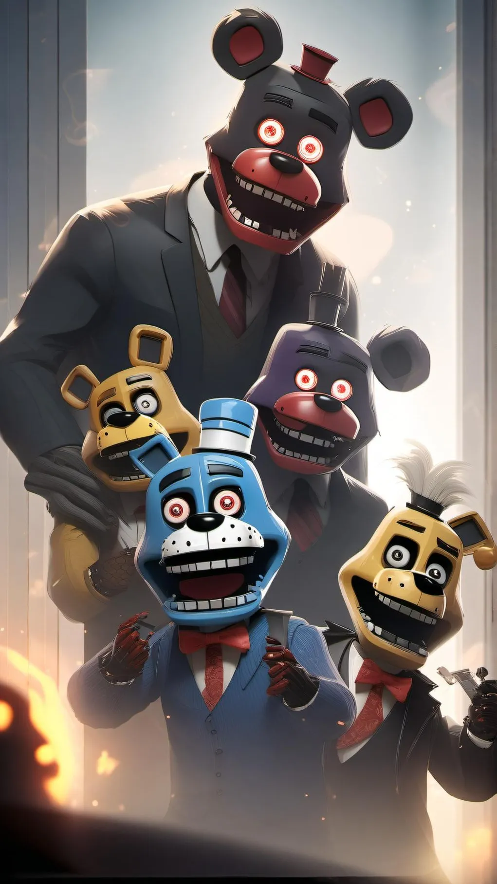 ai character: AFTON FAMILY background