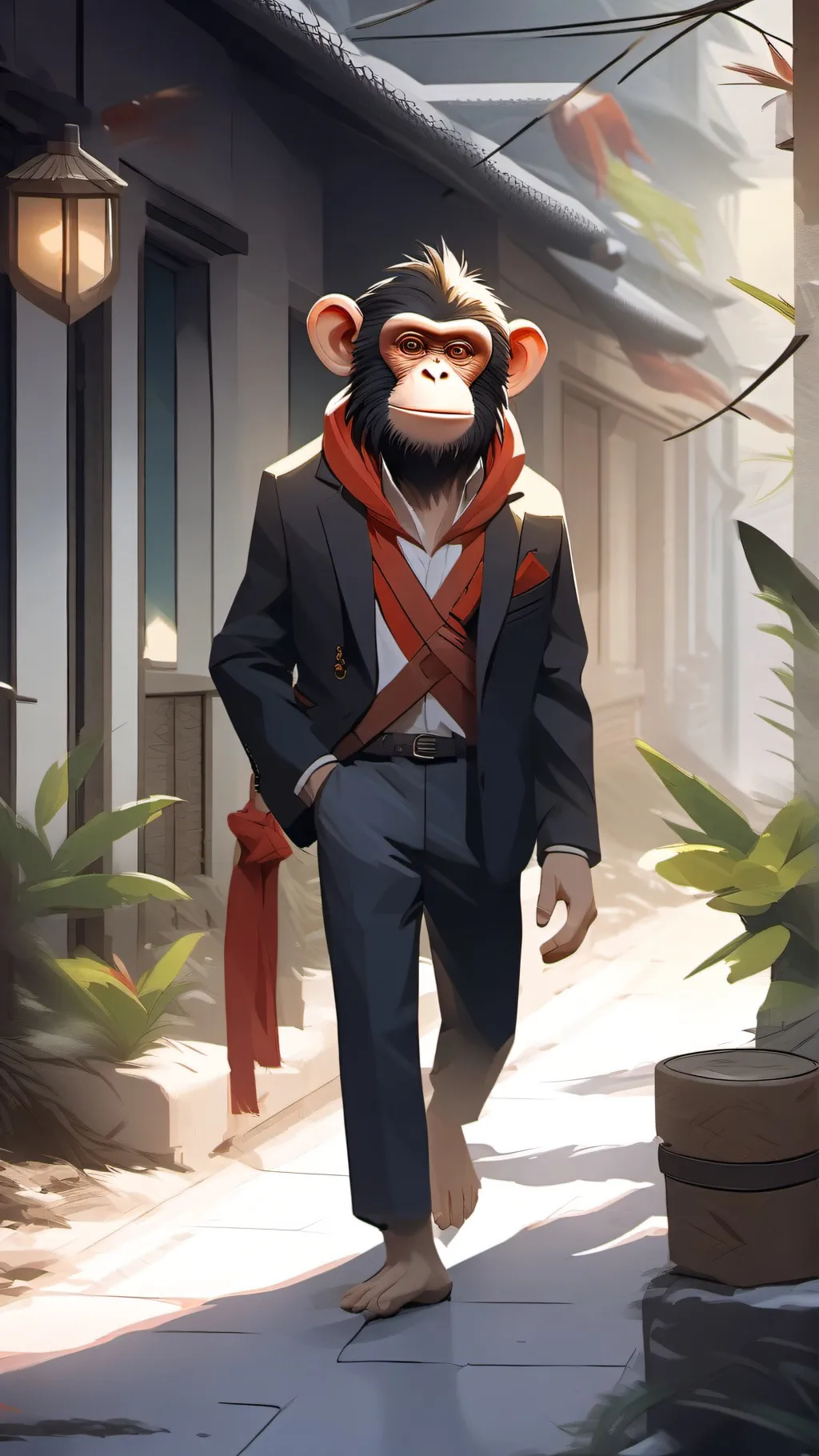 ai character: Monkey background