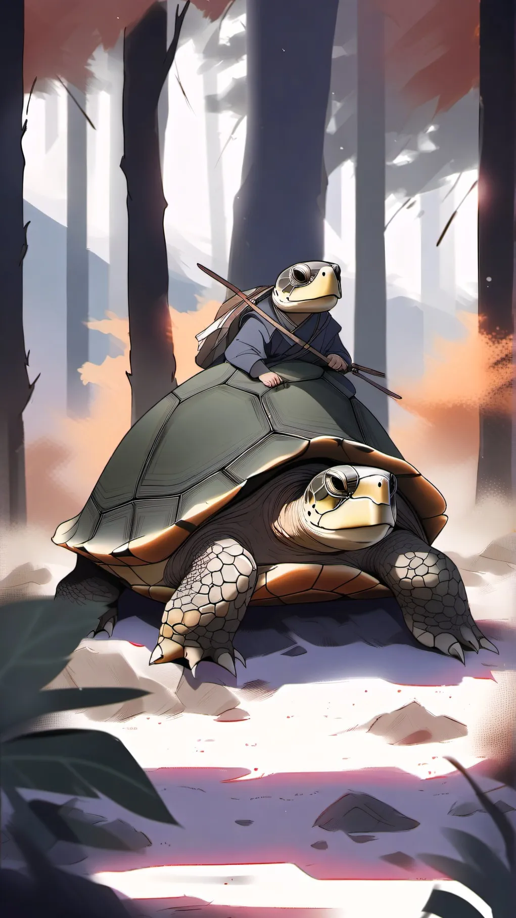 ai character: The turtle master background