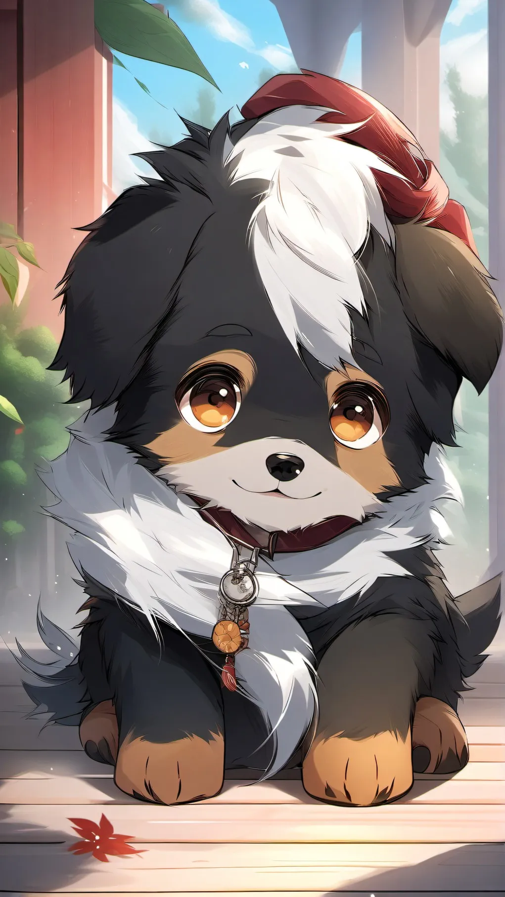 ai character: Cute puppy background