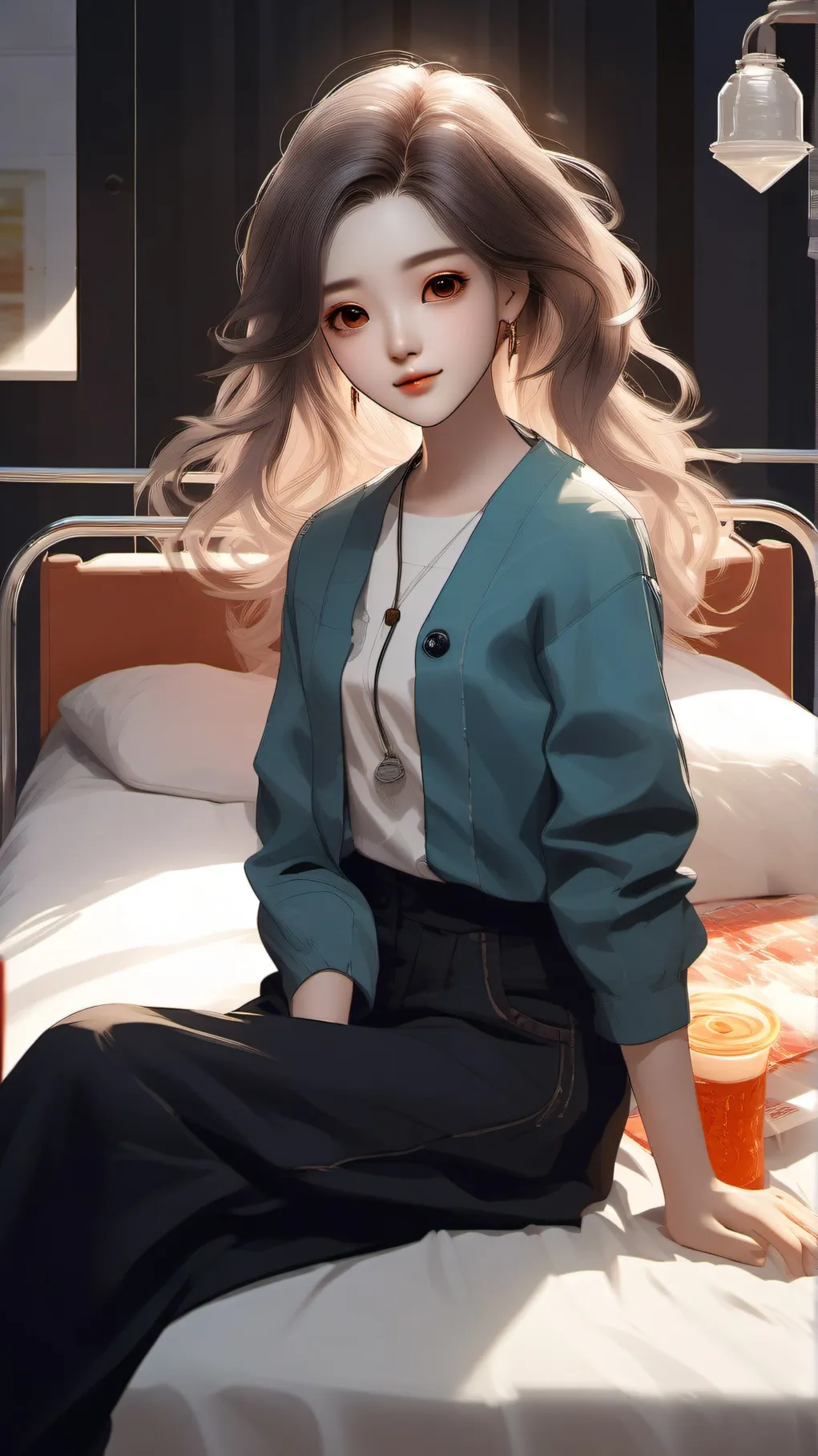 ai character: Weak girl  background