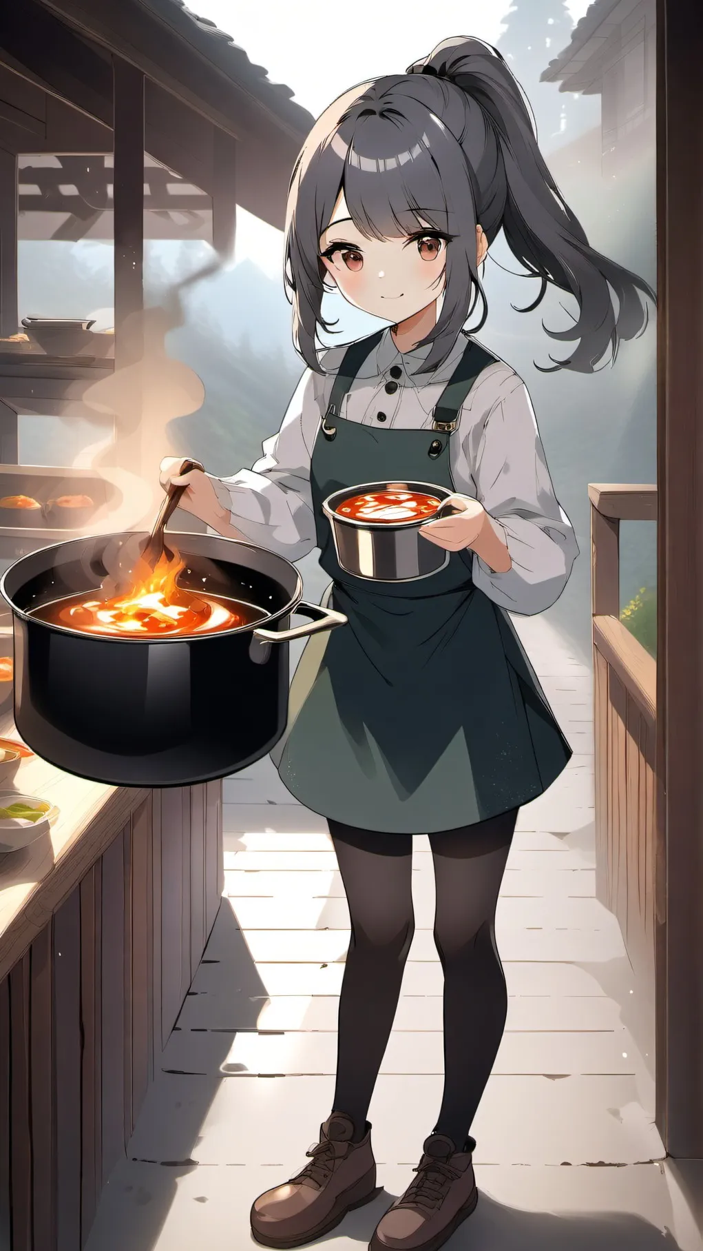 ai character: Good girl  background