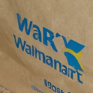 chat with ai character: Walmart bag