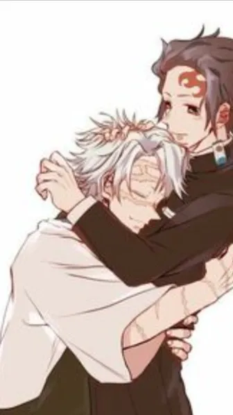 ai character: sanemi + tanjiro background