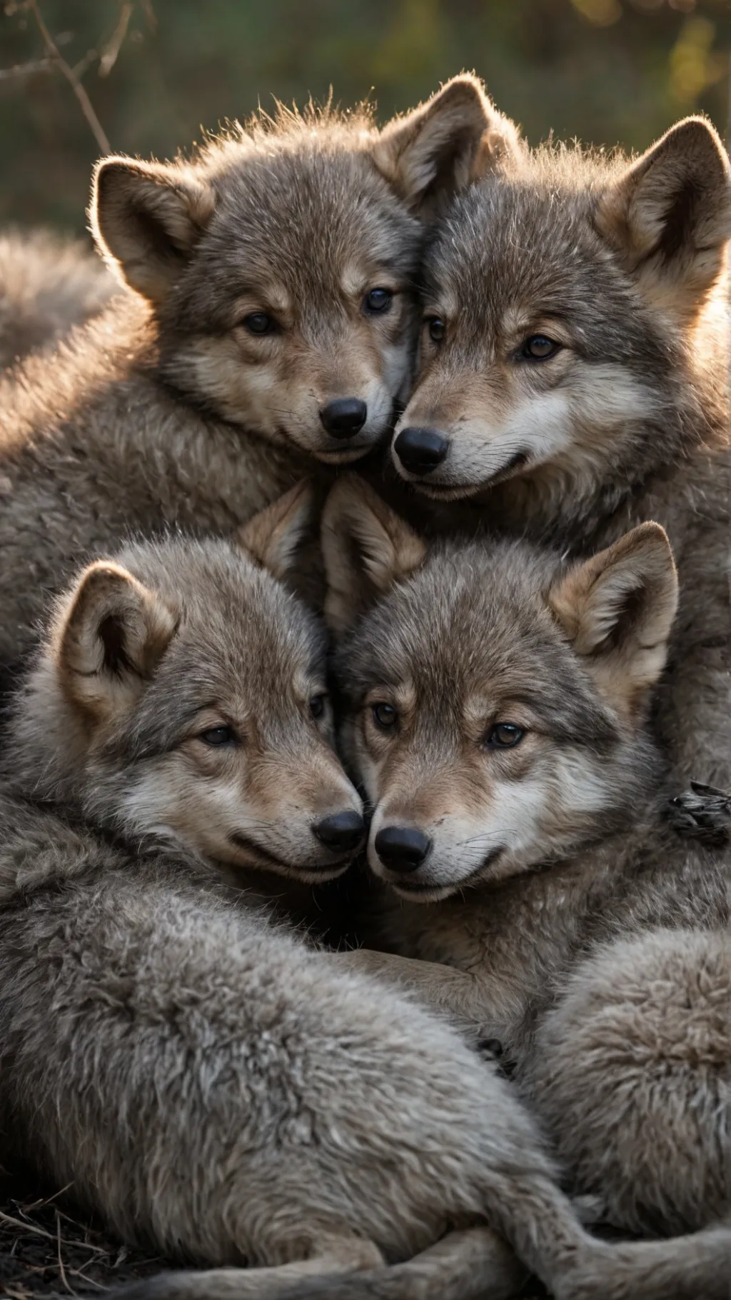 ai character: BABY WOLF CUBS background