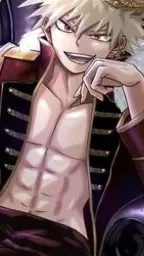 ai character: bakugo prince  background